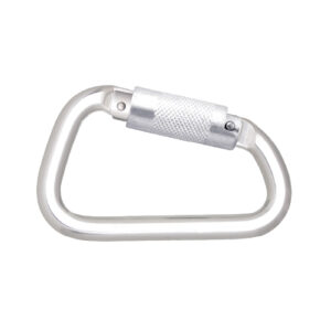 MOSQUETÓN TIPO PERA EN ALUMINIO CON TRABA AUTOMATICA