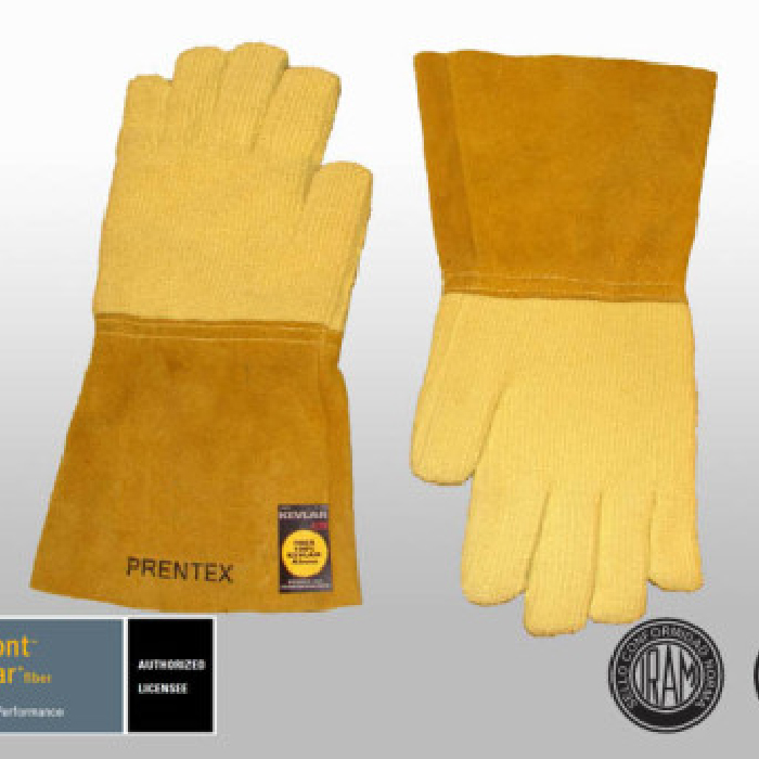 GUANTE TERRYCLOTH KEVLAR ACOLCHADO ALGODON PUÑO DE CUERO