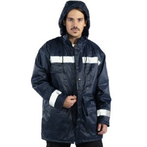 PARKA AZUL IMPERMEABLE CON REFLECTIVOS DUTY