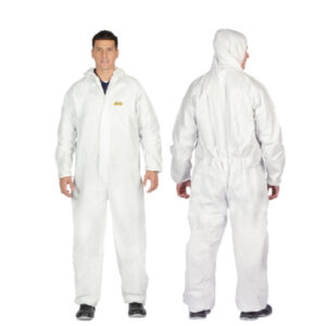 MAMELUCO DUTY DESCARTABLE LAMINADO AMARILLO Y BLANCO